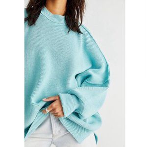 NWT Free People Easy Street Tunic Sweater in Sky Blue